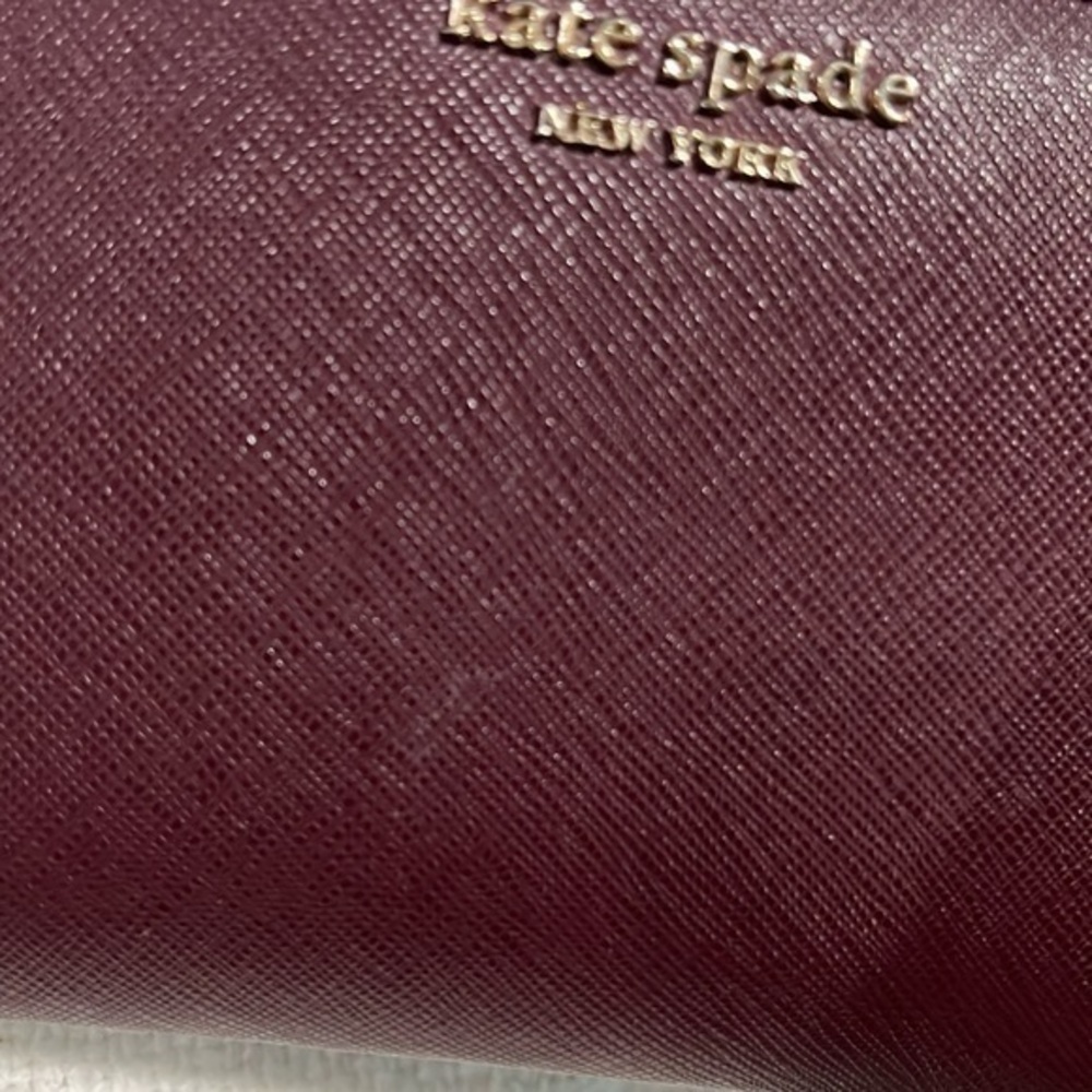 Kate Spade wallet folder purple snap button several card holders signature spade - Picture 9 of 9